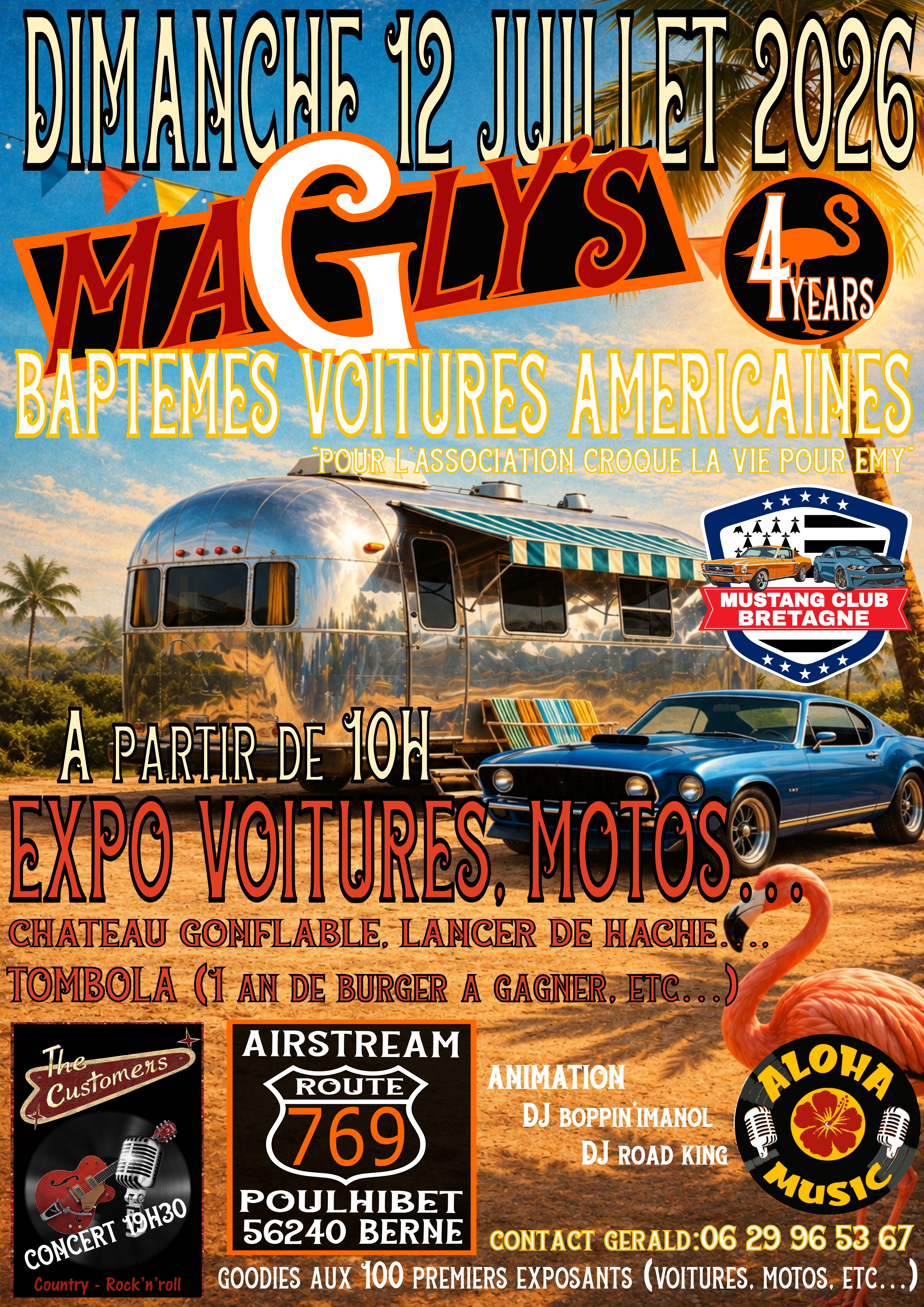 Le Mustang Club Bretagne débarque pour fêter les 4 ans du Magly’s !