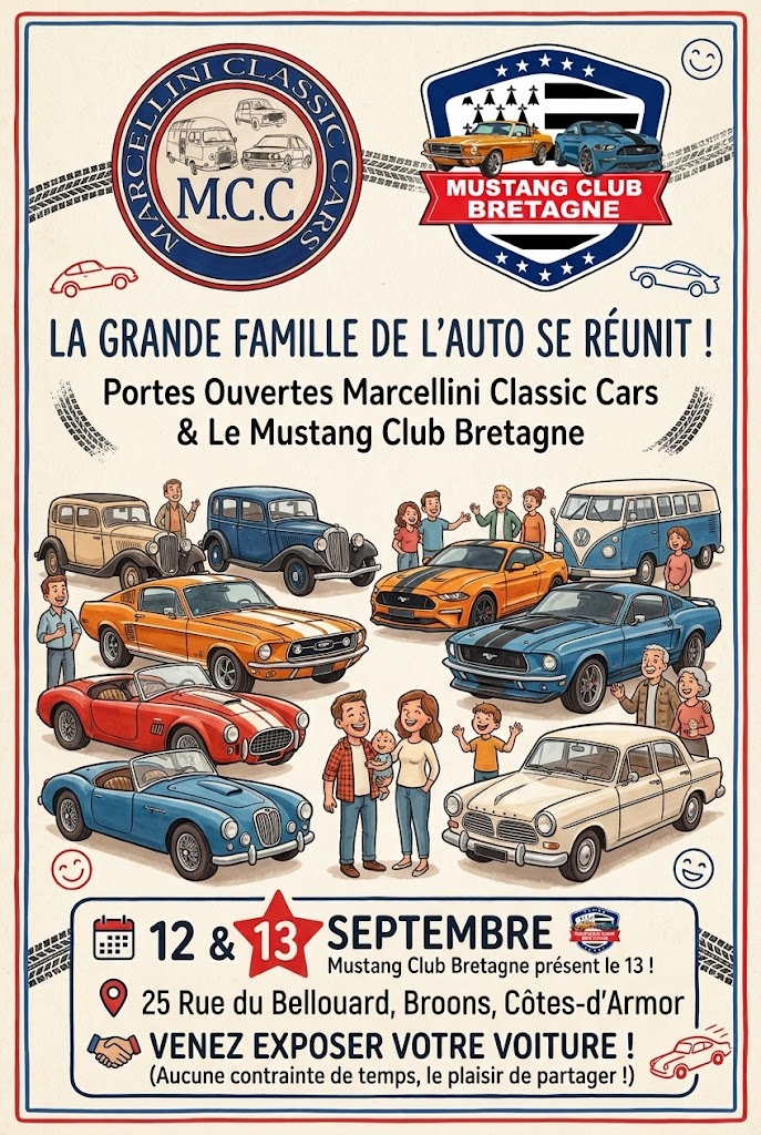 Le Mustang Club Bretagne présent pour MCC